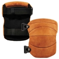 Ergodyne 230LTR Brown Leather Knee Pads - Wide Soft Cap 18232